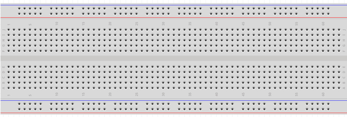 Figure 2.1 – A breadboard – image taken from Fritzing
