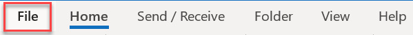 Figure 1.1 – Outlook tabs
