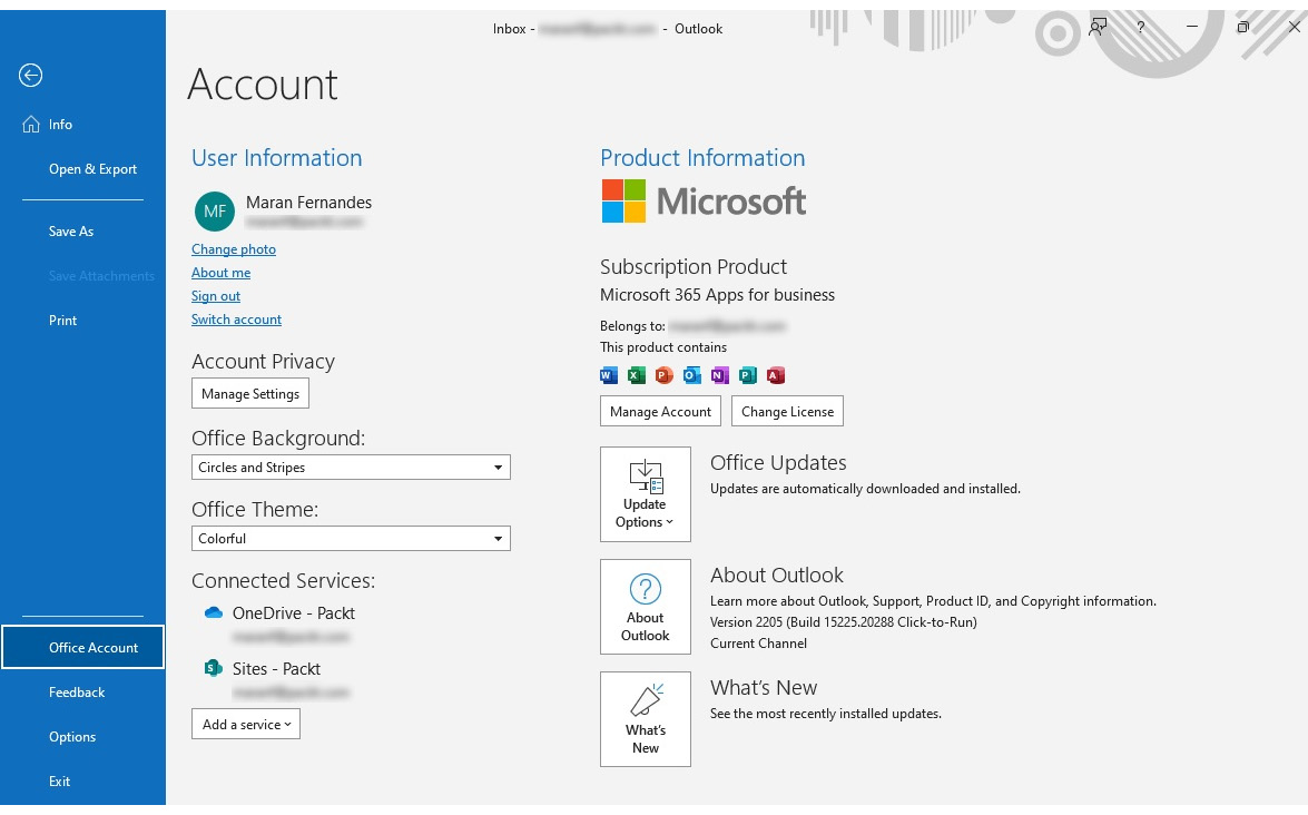 Figure 1.3 – The Office account