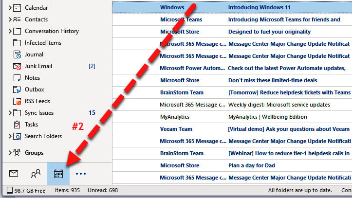 Figure 1.7 – Moving to a Calendar object