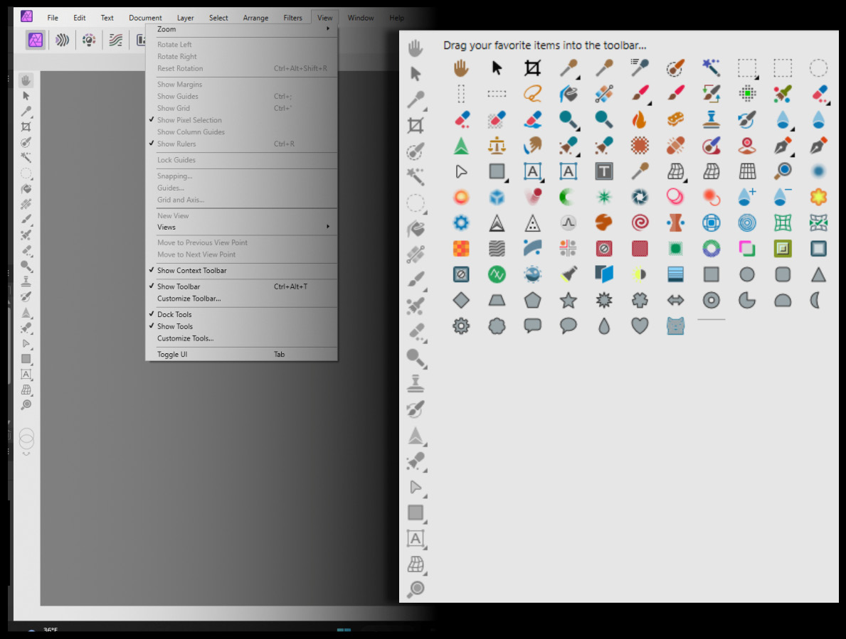 Figure 1.13 – Adding tools to the tools section