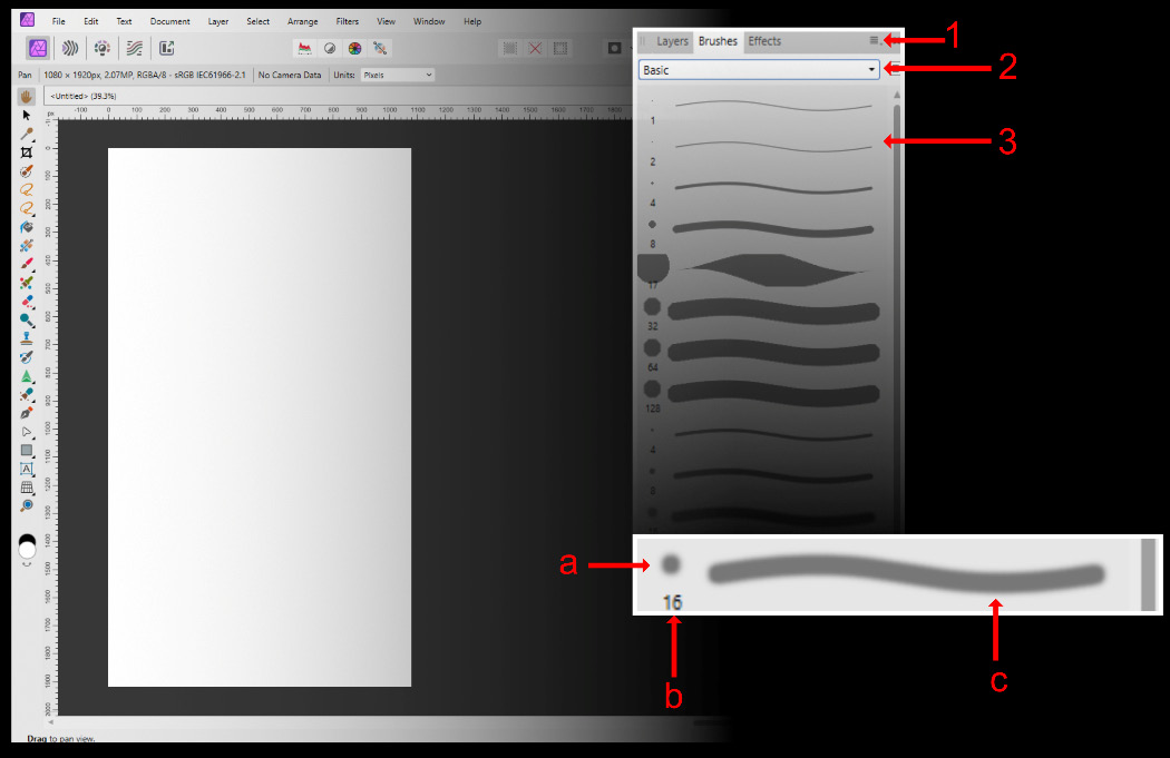 Figure 9.1 – The Brushes panel