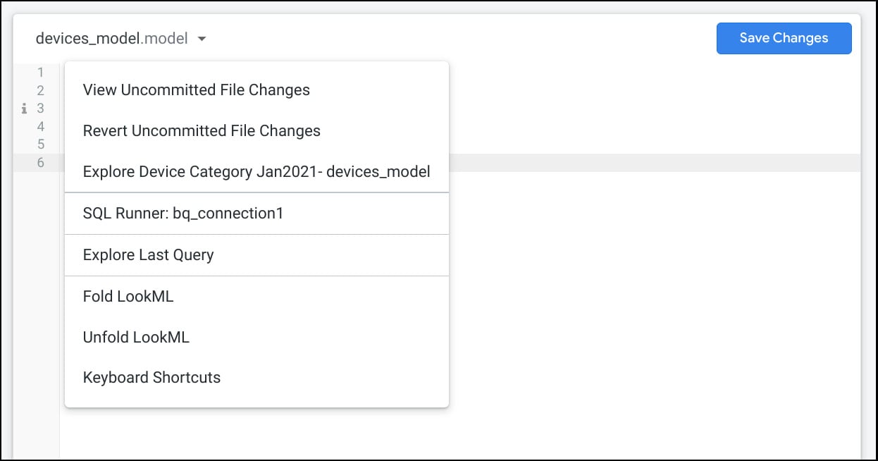 Figure 1.36 – Model drop-down list