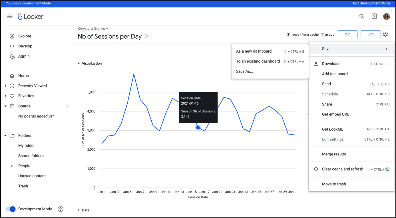 Figure 1.45 – Saving as a new dashboard