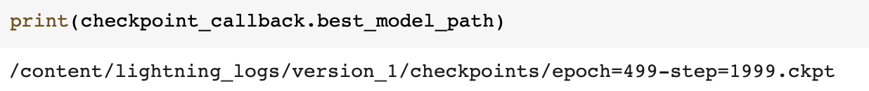 Figure 2.7 – Output of the file path for the latest model version file