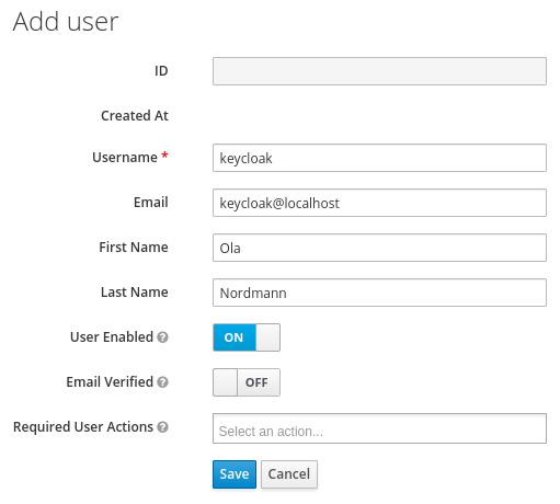 Figure 1.5 – The Add user form
