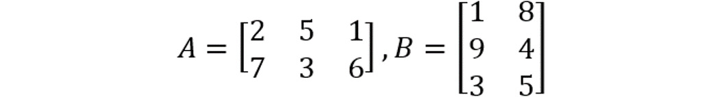 Figure 2.13: Two matrices, A and B
