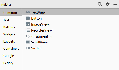 Figure 2.8 – Palette window
