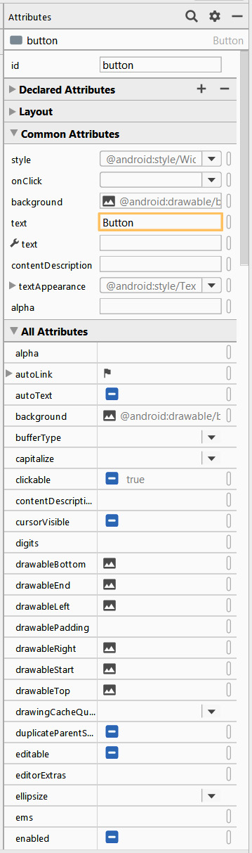 Figure 2.11 – Attributes window
