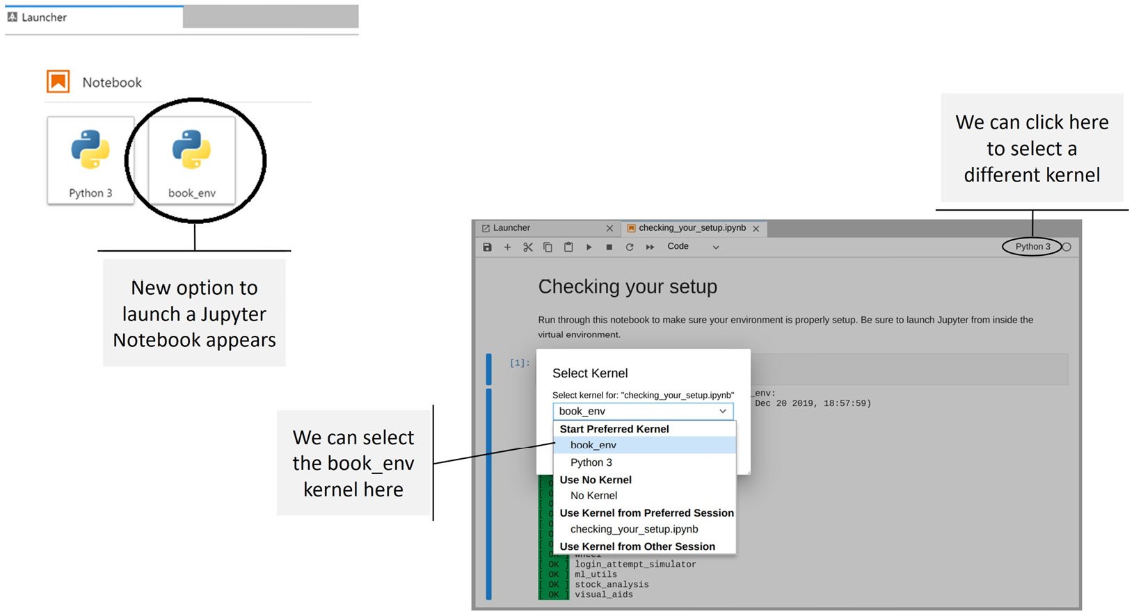 Figure 1.20 – Selecting a different kernel
