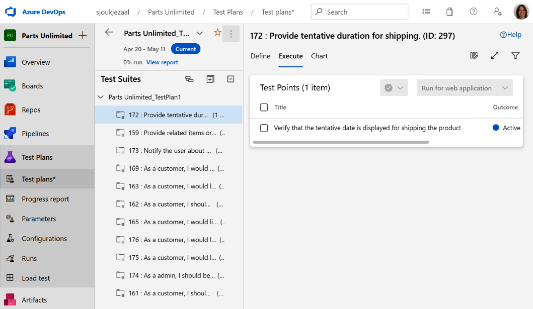 Figure 1.7 – Azure Test Plan
