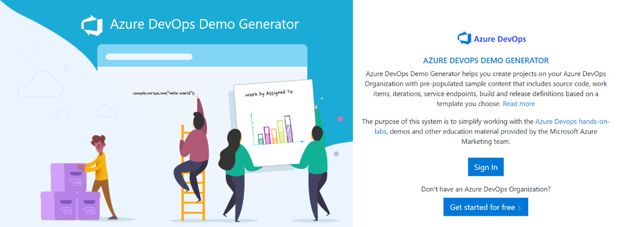 Figure 1.10 – Azure DevOps demo generator
