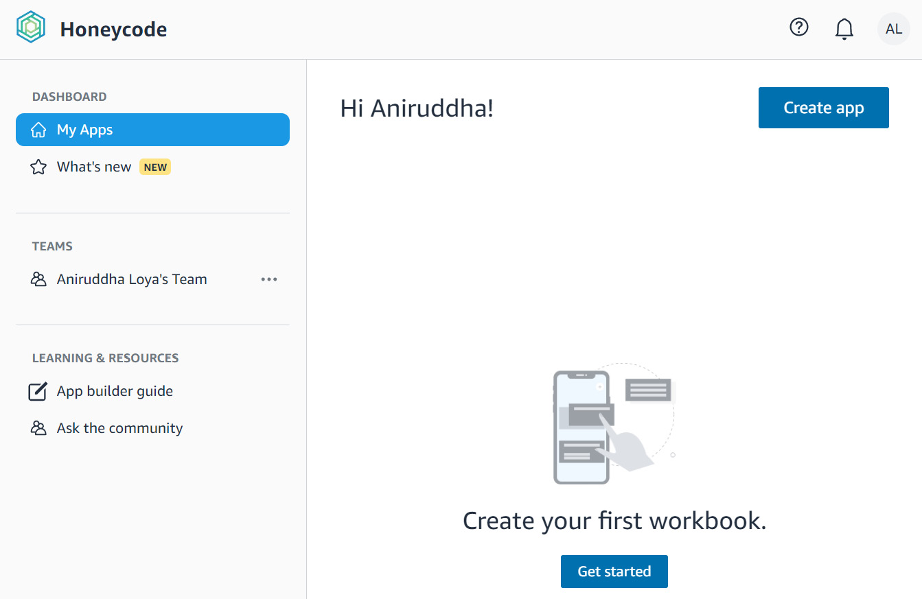 Figure 1.2 – An empty dashboard on the first login