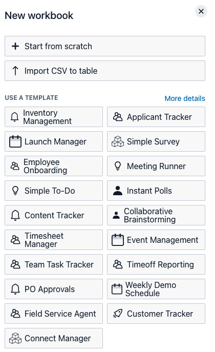 Figure 9.1 – Selecting the Event Management template