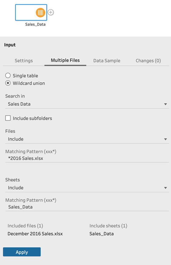 Figure 2.11 – Multiple Files options
