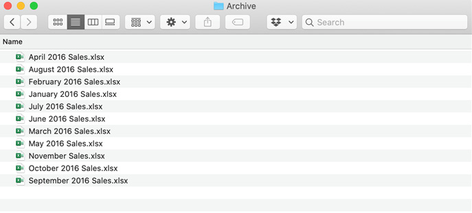 Figure 2.13 – All sample files here will be ingested at the same time using a single connection
