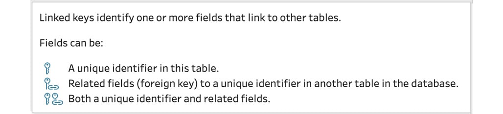 Figure 2.23 – Database key types
