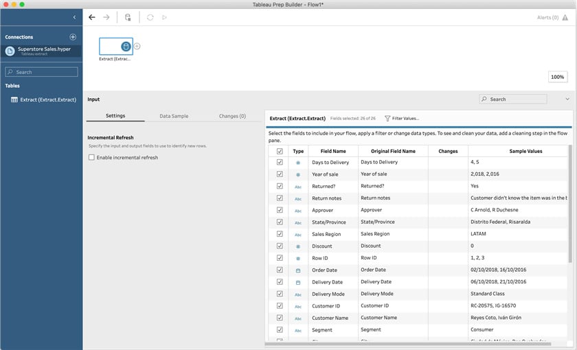 Figure 2.27 – Completed connection to Tableau extract
