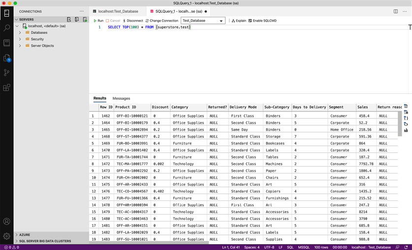 Figure 2.41 – Verifying the output in the database
