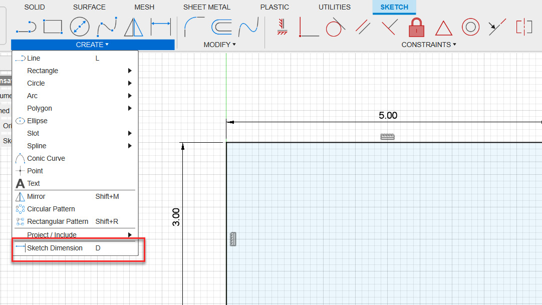 Figure 2.19 – ﻿The Sketch Dimension tool