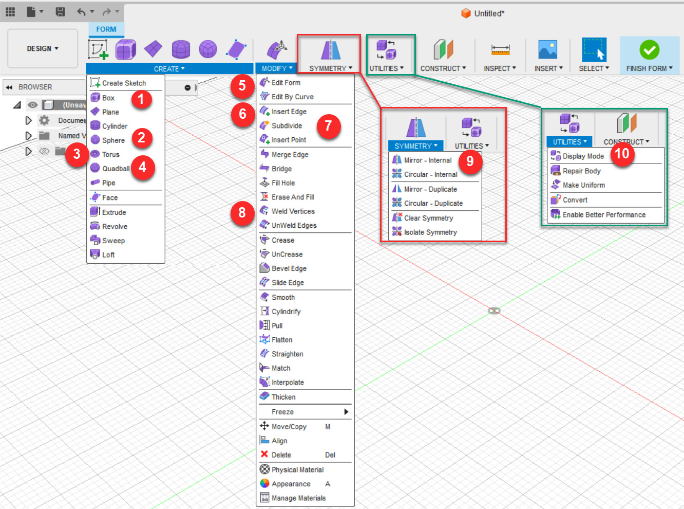 Figure 11.2 – The FORM environment