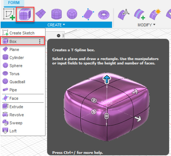 Figure 11.13 – The location of the Box tool