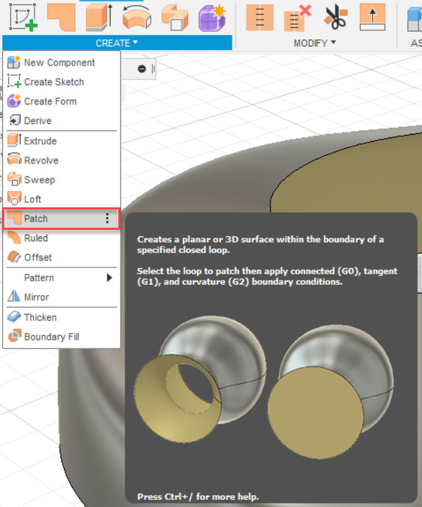 Figure 11.45 – The Patch tool location