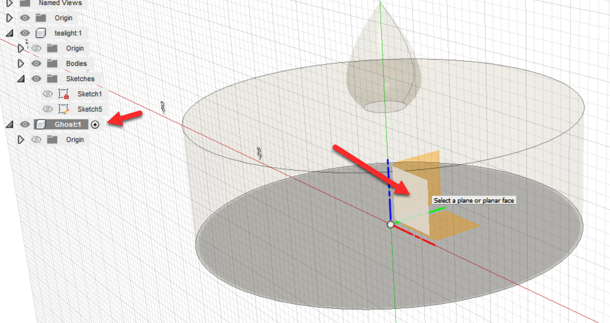 Figure 12.9 – Creating a new sketch on the front plane