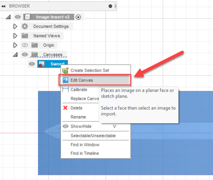 Figure 14.7 – The Edit Canvas tool location