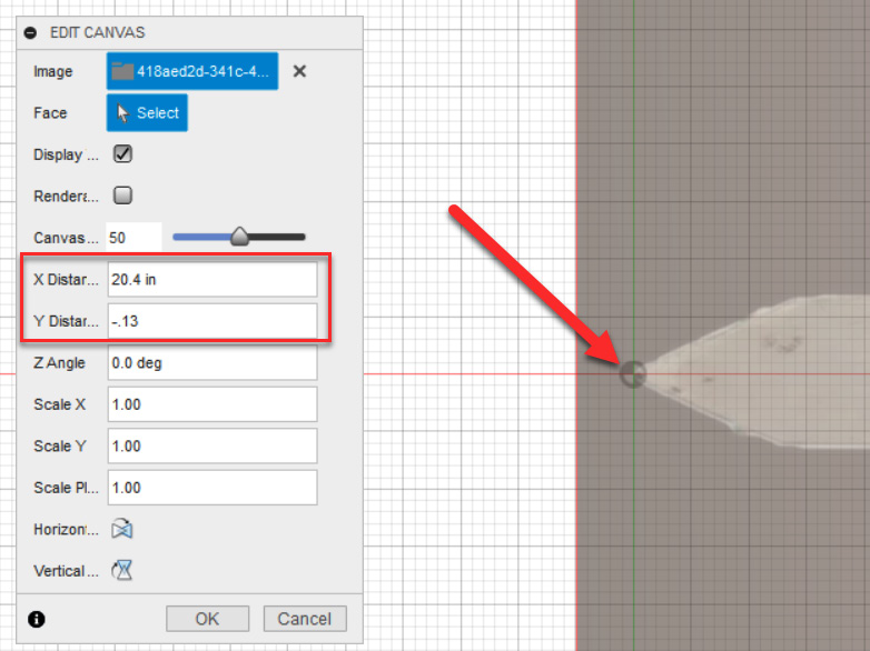 Figure 14.8 – The EDIT CANVAS tool options to move the image