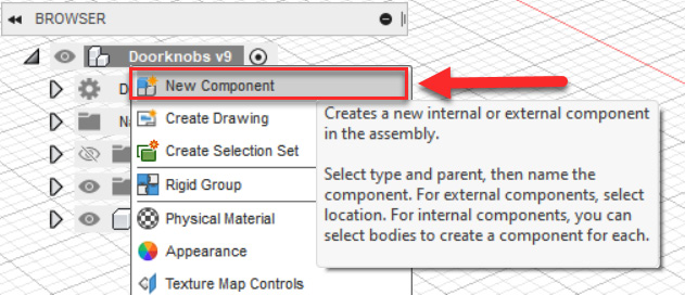 Figure 5.30 – The New Component location