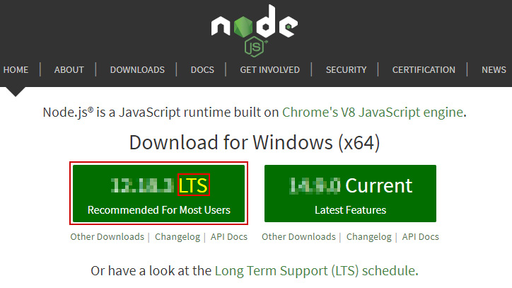 Figure. 1.1 – Node.js download