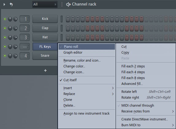 Figure 1.11 – Opening Piano roll
