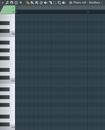 Figure 1.12 – Empty Piano roll
