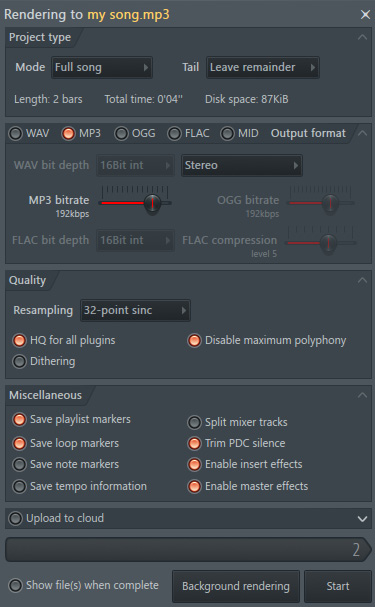 Figure 1.25 – Song render
