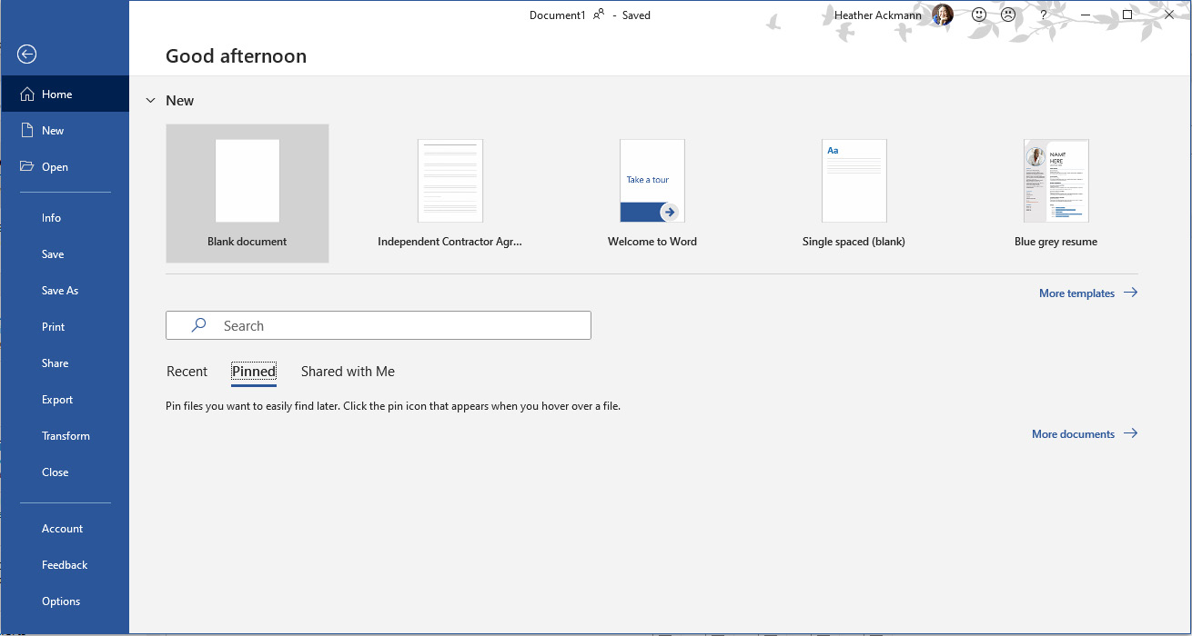 Figure 1.8 – The backstage view
