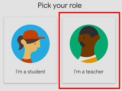 Figure 1.1 – Selecting your role
