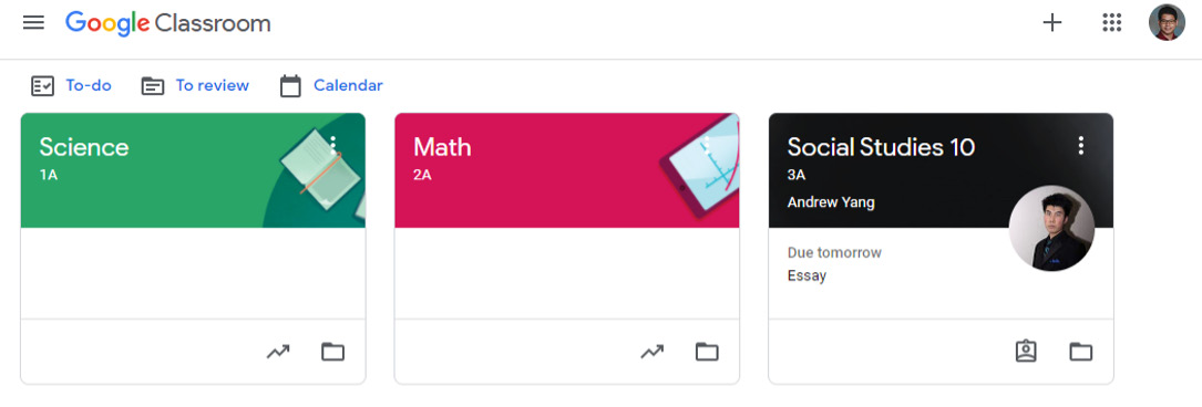 Figure 1.40 – Classroom Class dashboard
