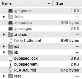 Figure 1.3 – Typical Flutter project structure
