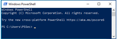 Figure 1.5 – The Windows PowerShell version 5.1 ﻿CLI