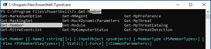 Figure 1.9 – Using Ctrl + spacebar to choose the right command