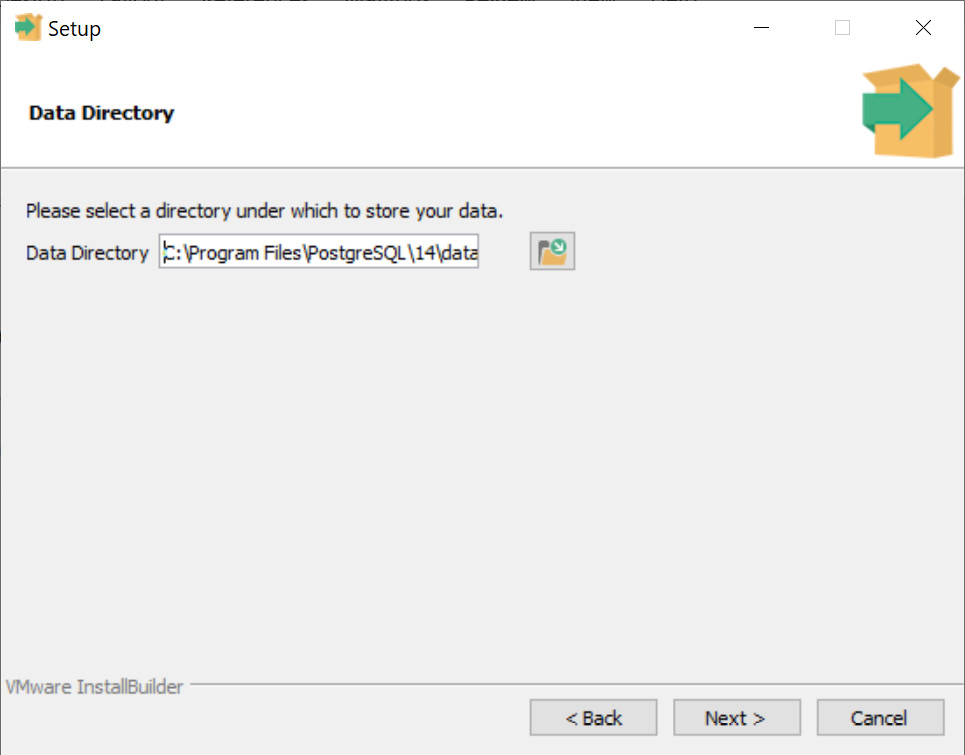 Figure 0.12: The directory for storing data