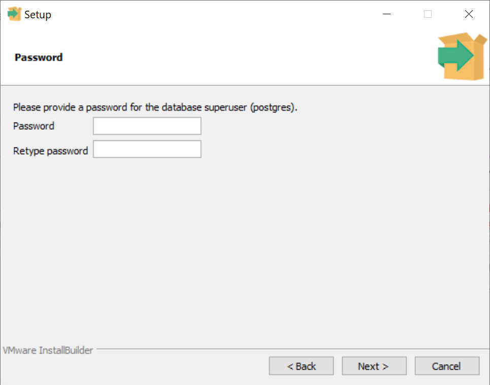 Figure 0.13: Providing password for database superuser
