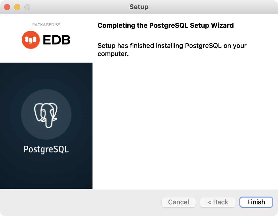 Figure 0.32: Success message showing the setup as complete