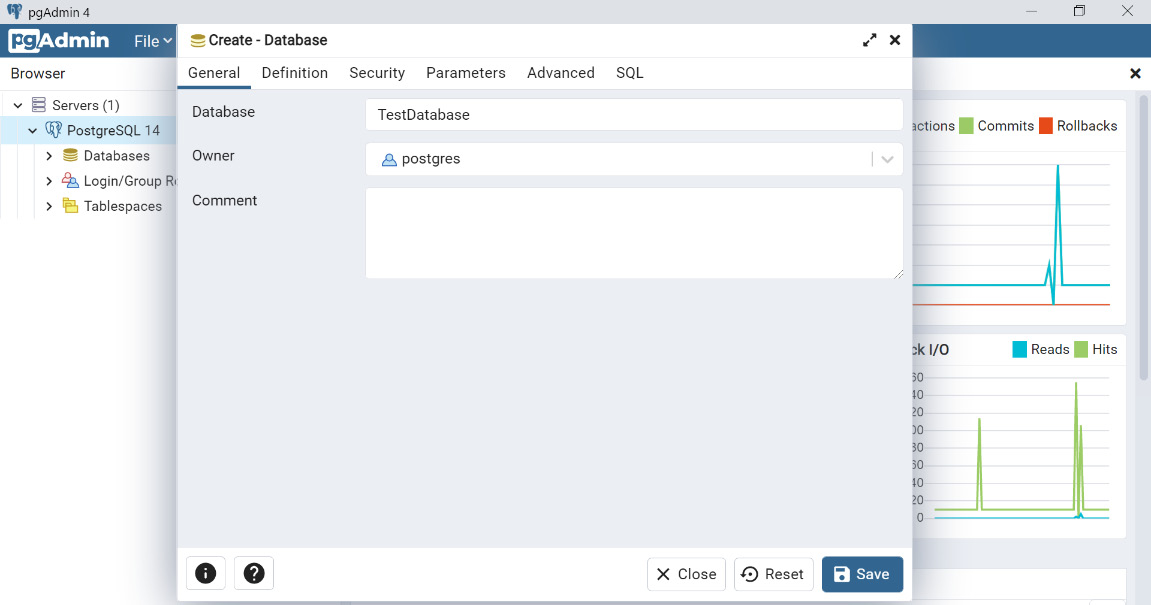 Figure 0.35: Selecting the owner of the database
