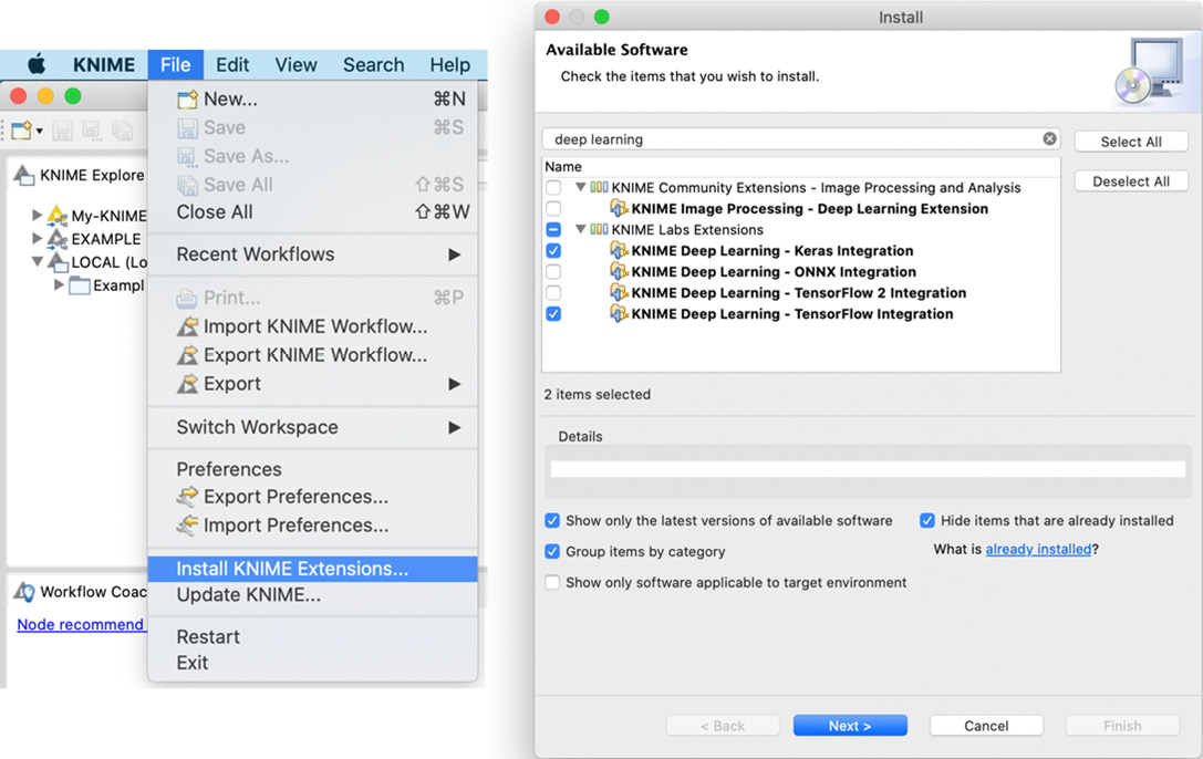 Figure 1.18 – Dialog for installing extensions