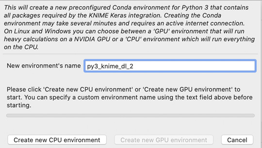 Figure 1.21 – Dialog for setting the new environment's name
