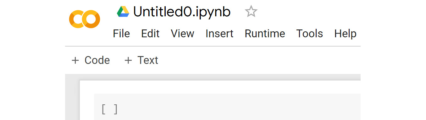 Figure 0.5: New Colab notebook
