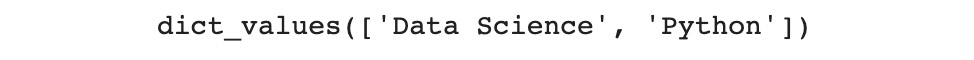 Figure 1.17: List of values