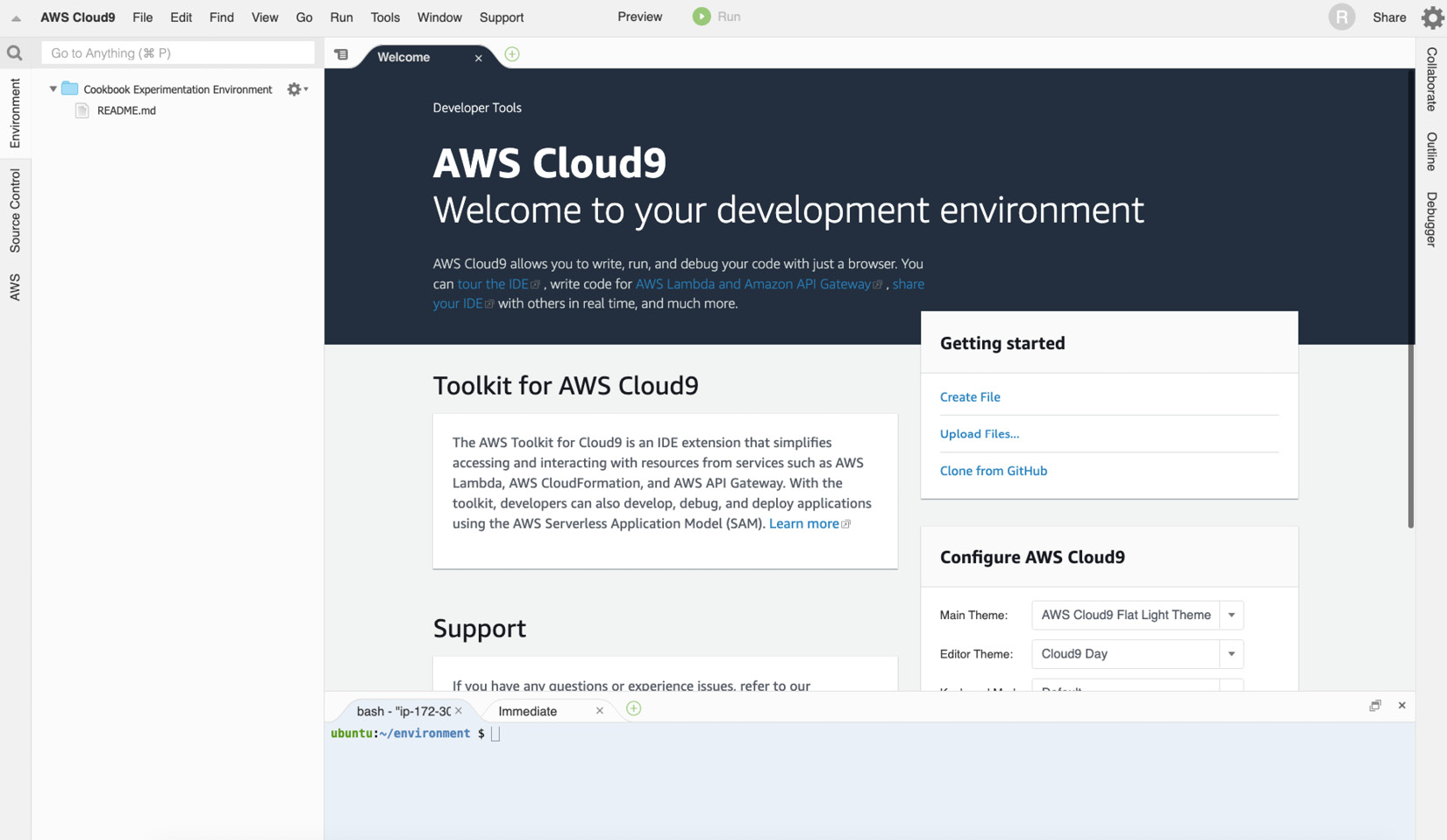 Figure 2.30 – AWS Cloud9 environment
